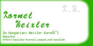 kornel weixler business card